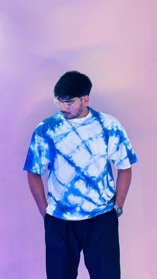 Blue Bloom Oversized T-Shirt
