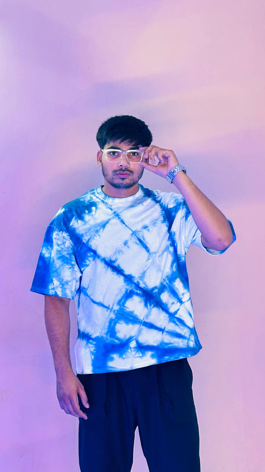 Blue Bloom Oversized T-Shirt